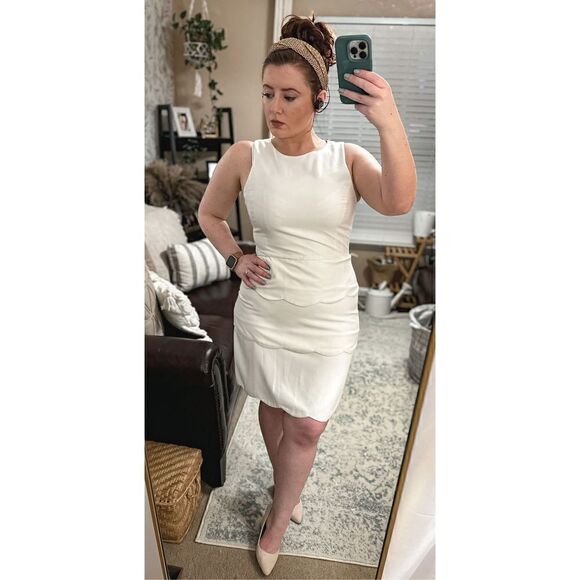 Badgley Mischka white dress, NWT - Picture 6 of 12